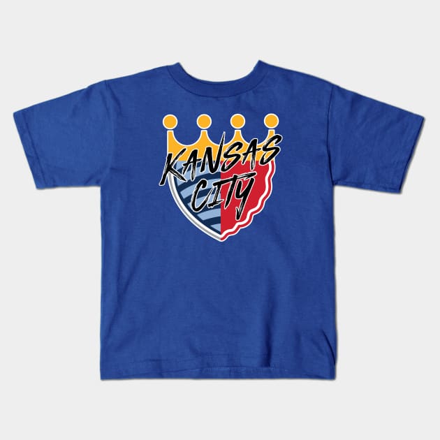 Kansas City Sports Kids T-Shirt by bellamuert3